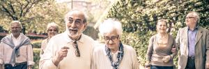 Elderly friends enjoying life Elderly friends enjoying life