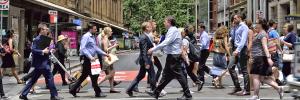 Busy Sydney city street Busy Sydney city street