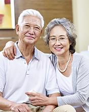 Content elderly couple enjoying life