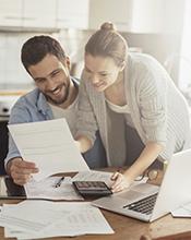 Young couple exploring pension options Young couple exploring pension options